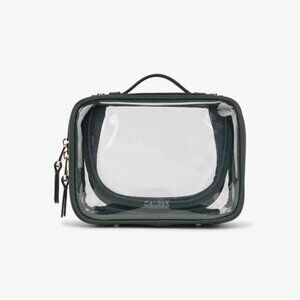 Calpak - Small Clear Cosmetics Case in Emerald
